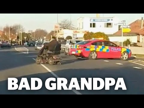 Bizarre police pursuit of a man riding a mobility scooter | nzherald.co.nz