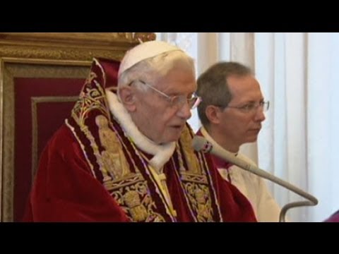 Pope Benedict XVI announces his resignation