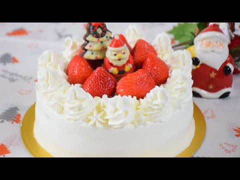 Japanese Christmas Cake | Strawberry sponge cake | クリスマスケーキ