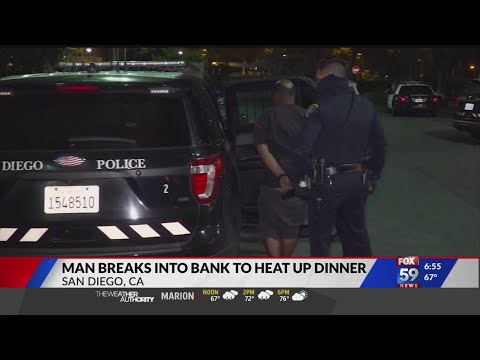 Man breaks into bank to heat up Hot Pockets