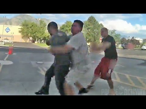 Bystander Body Slams Man Who Attacked Utah Cop