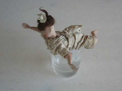 1870&#039;s Ondine French Mechanical Swimming Doll Bisque Head Wind-up Works