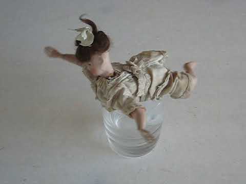 1870&#039;s Ondine French Mechanical Swimming Doll Bisque Head Wind-up Works