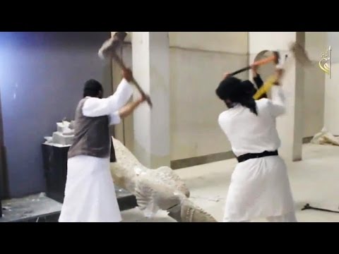 ISIS destroys ancient artifacts in Mosul