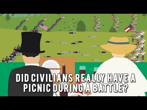 Did civilians really have a picnic during a battle?