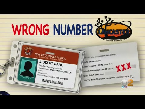 Phone Sex Line Number Printed As Suicide Hotline On Middle School Student ID Cards