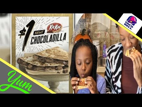 Taco Bell Chocodilla Recipe and Review Kit Kat Quesadilla or Twix Taco Bell Chocodilla Taste Test