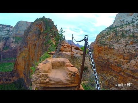 Angel&#039;s Landing - Scariest Hike in America? Steep Drop off - Zion National Park, Utah