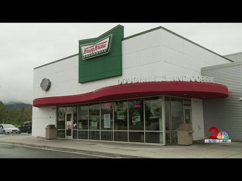 Bears raid a Krispy Kreme delivery van and feast on doughnuts