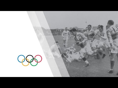 USA take gold in Olympic Rugby - USA vs France - Paris 1924 Olympic Games