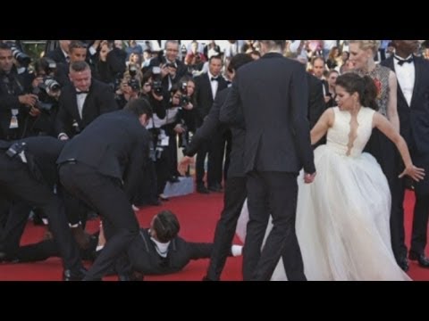SHOCKING: America Ferrera ambushed by man who climbs under her dress at Cannes Film Festival