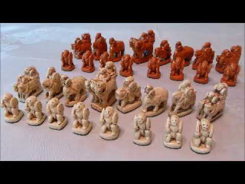 The Oldest Chess Set Ever Discovered in the World - Chessmen Reproduced by AncientChess.com