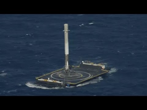 SpaceX lands rocket at sea, makes history