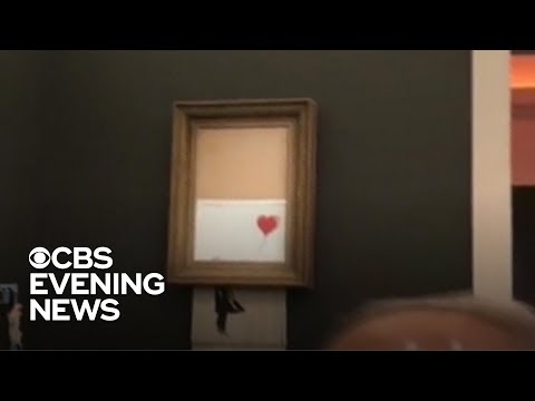 Banksy painting self-destructs