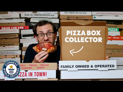 Largest collection of pizza boxes - Guinness World Records