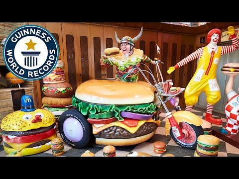 Hamburger Harry&#039;s massive burger items collection - Guinness World Records