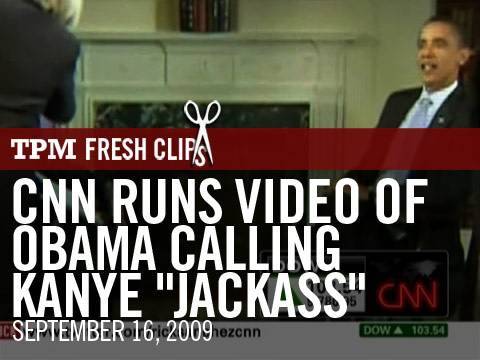 CNN Runs Video of Obama Calling Kanye &quot;Jackass&quot;