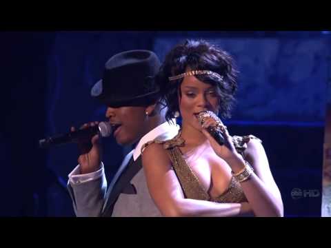 Rihanna feat. Ne Yo - Umbrella &amp; hate that i love you live american music awards 2007