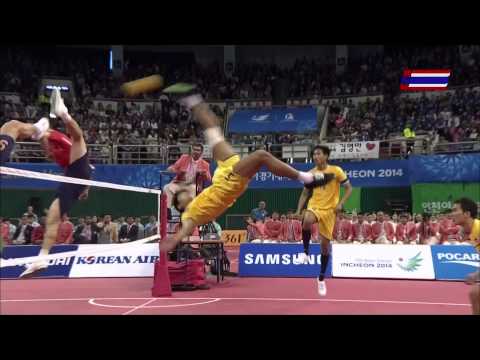 Thailand - Korea 2014 ASIAN GAMES SEPAKTAKRAW -Gold Medal Match