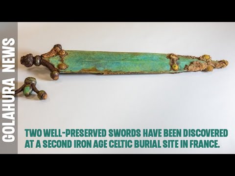 Two well-preserved swords have been discovered at a Second Iron Age Celtic burial site in France.