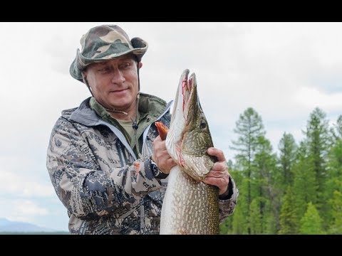 Vladimir Putin catches pike on Russia fishing trip