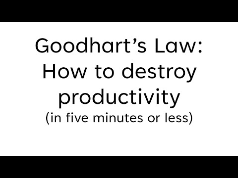 Goodhart&#039;s Law: How to Destroy Productivity - Five Minute Friday