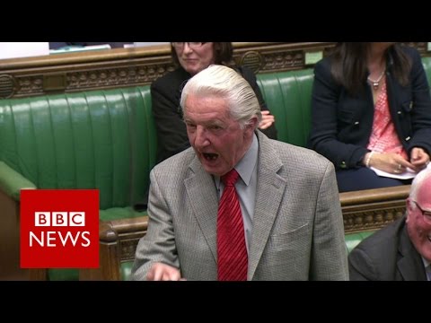 Dennis Skinner kicked out of Commons for calling David Cameron &quot;dodgy Dave&quot; - BBC News