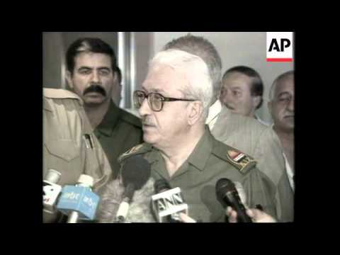 IRAQ: TARIQ AZIZ LAUNCHES ATTACK ON UN WEAPONS INSPECTOR BUTLER