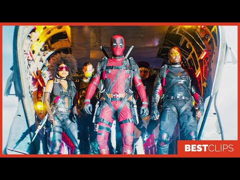 X-Force Skydiving Scene | Deadpool 2 (2018) Movie CLIP 4K