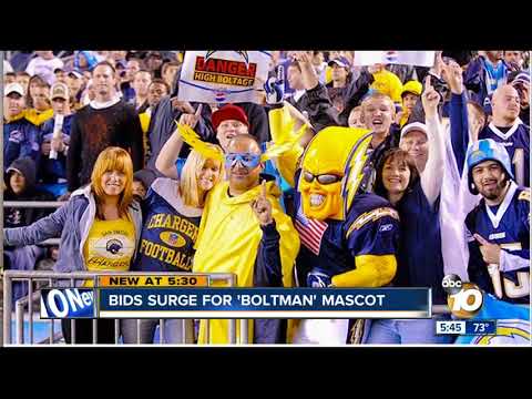 Bids surge for Chargers&#039; &#039;Boltman&#039; mascot