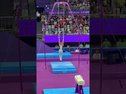 The last competition of NG Kiu Chung (吳翹充) - Still Rings Event Final - Hangzhou 2023 Asian Games