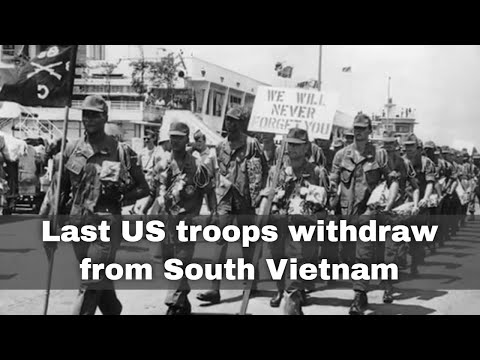 29th March 1973: The last regular American troops withdraw from South Vietnam