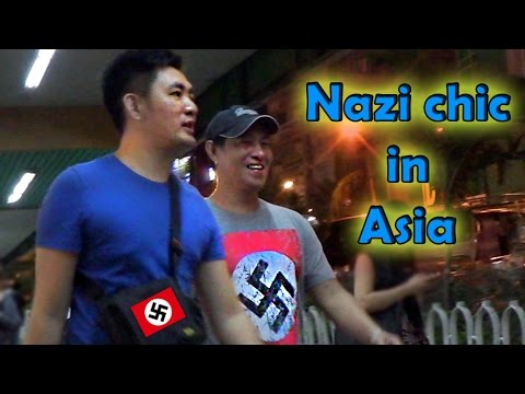 Asian guy wears Nazi shirt in public