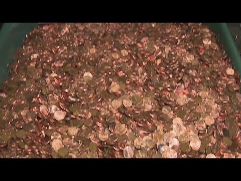 Penny Paycheck: Man receives last paycheck in oil-covered pennies