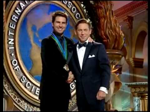 Tom Cruise accepting Scientology Award