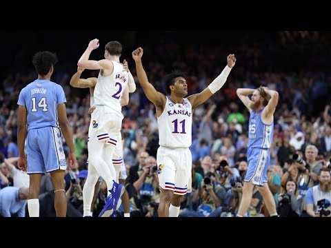 Full final 3 minutes from Kansas&#039; comeback title over UNC