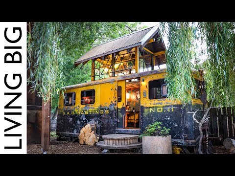 WW2 Railway Train Car Transformed Into Amazing Tiny House