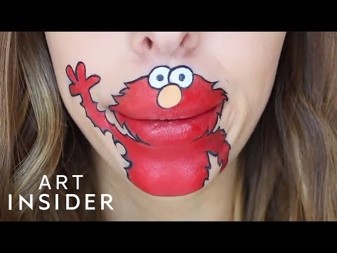 Cartoonist Draws Characters On Her Chin