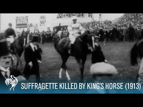 Emily Davison: Suffragette Killed by King&#039;s Horse at Derby (1913) | British Pathé