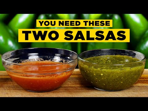 TWO SALSAS You Always Need: Easy Mexican Salsa Roja &amp; Salsa Verde Recipe
