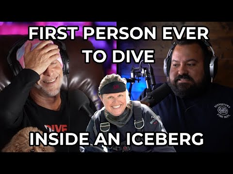 FIRST PERSON EVER TO DIVE INSIDE AN ICEBERG