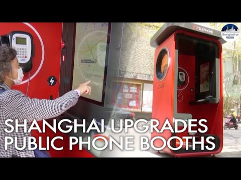 Old iconic red phone booths revitalize in Shanghai, upgrade with digital make-over