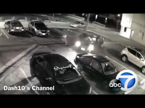 Robber gets RAN OVER by car (instant karma)