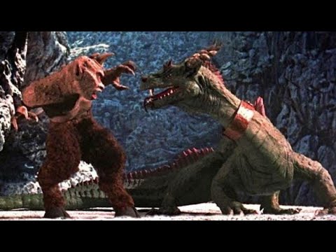 the 7th voyage of sinbad (1958) cyclops vs Dragão