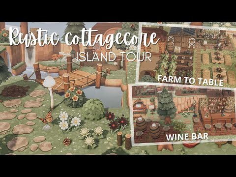 Beautiful Rustic Cottagecore Island: Animal Crossing New Horizons Island Tour