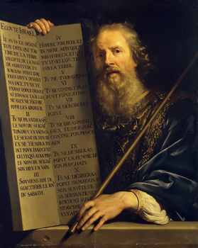 Moses With Ten Commandments Champaigne 1648