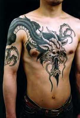 Black-Tribal-Dragon-Tattoo