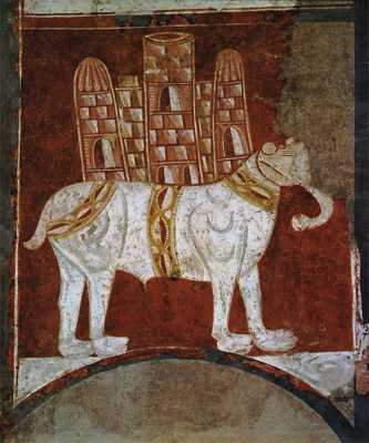 Elephant And Castle (Fresco In San Baudelio, Spain)