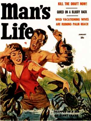 Man's Life - 1958 01 Jan - Cover By Wil Hulsey-8X6