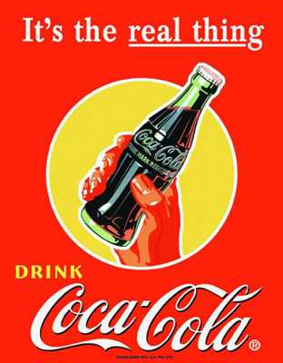D1053~Coke-Real-Thing-Bottle-In-Hand-Posters